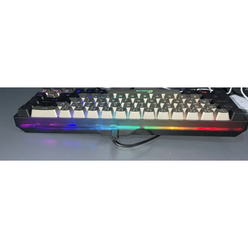 Geodmaer 65% Membrane Gaming Keyboard LED Backlit